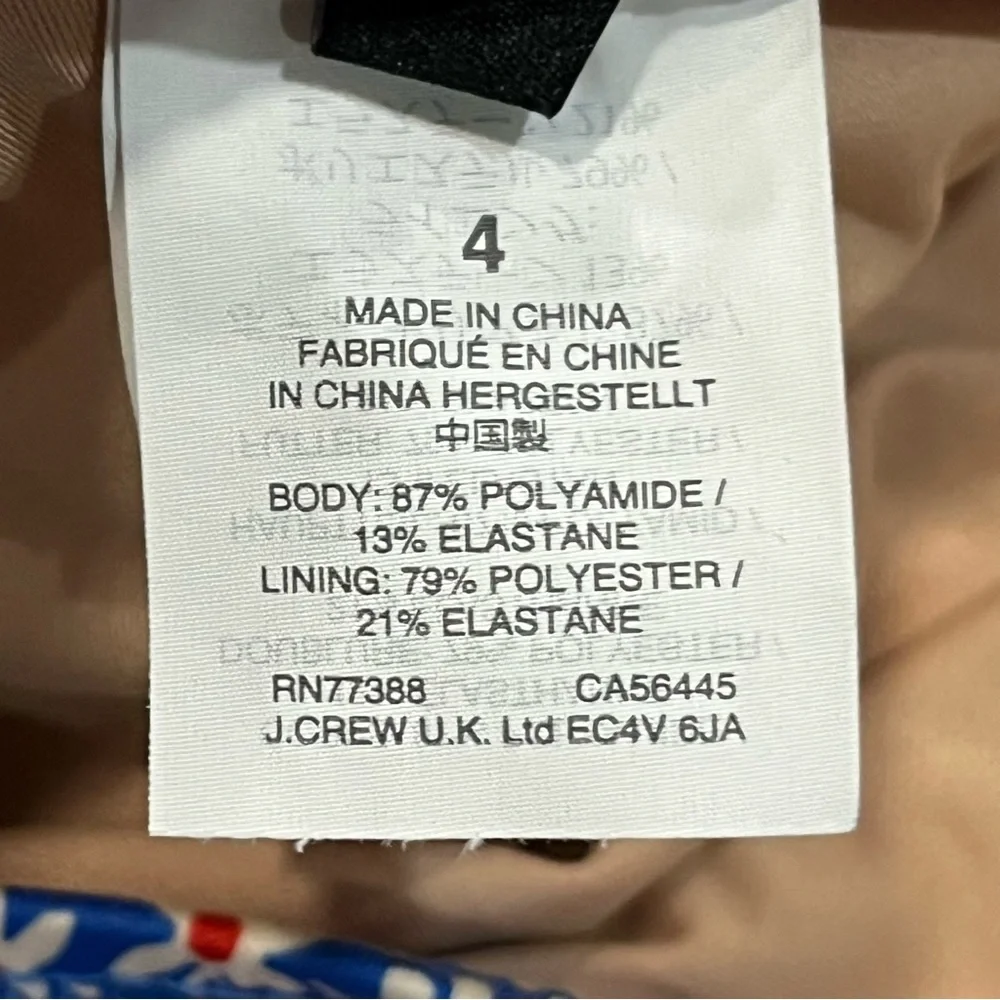 Madewell Plunging Scoopback One Piece Blue Mini Daisy Swimsuit size 4 - Picture 10 of 12